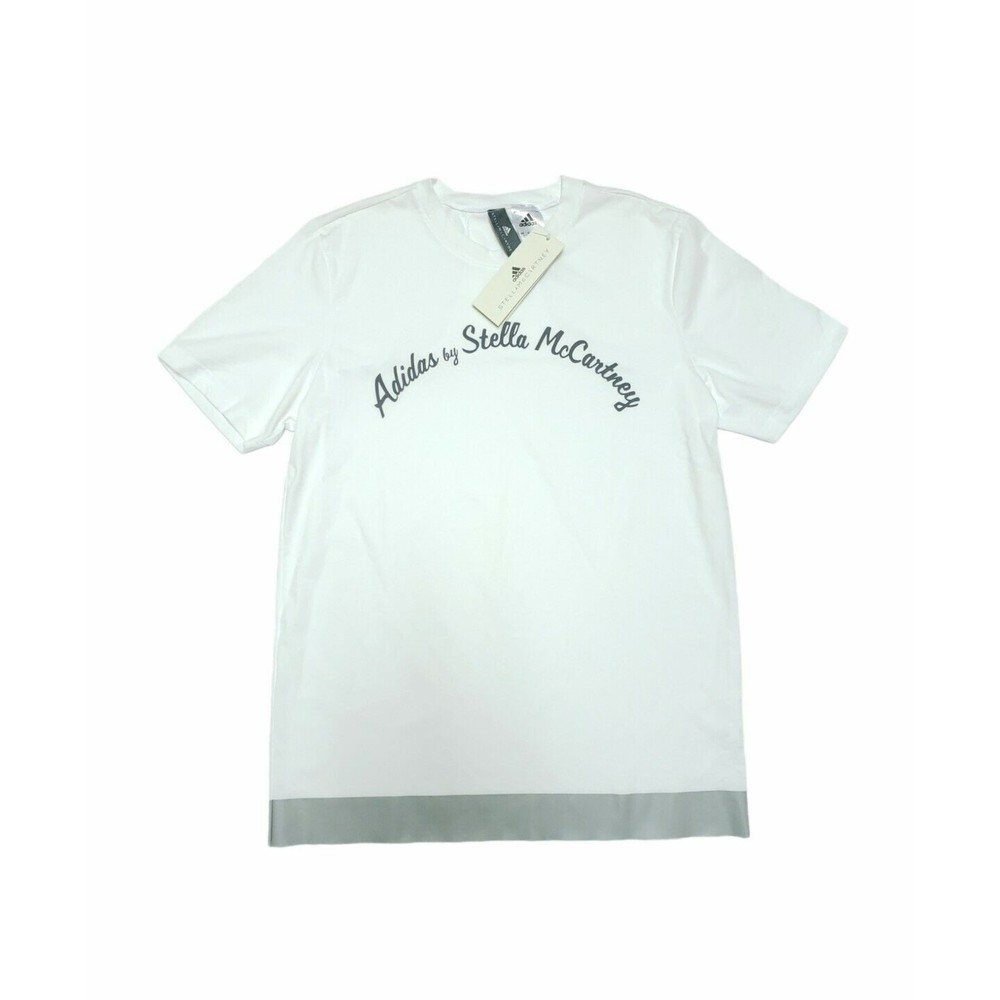 Adidas by Stella McCartney Logo Open Back Tee Shirt White Size Small